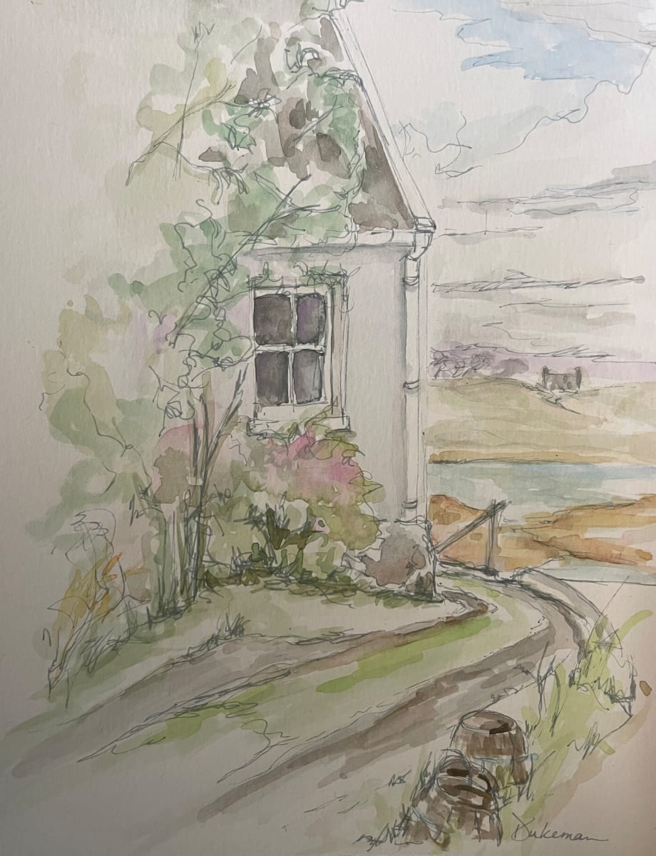 Heir Island's House by the Pier by Margaret Fischer Dukeman 