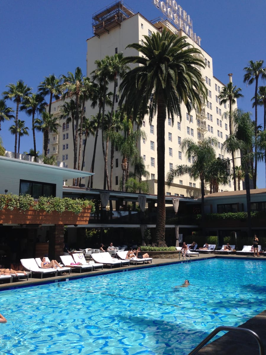 David Hockney Swimming Pool Mural at Roosevelt Hotel Restoration by ...