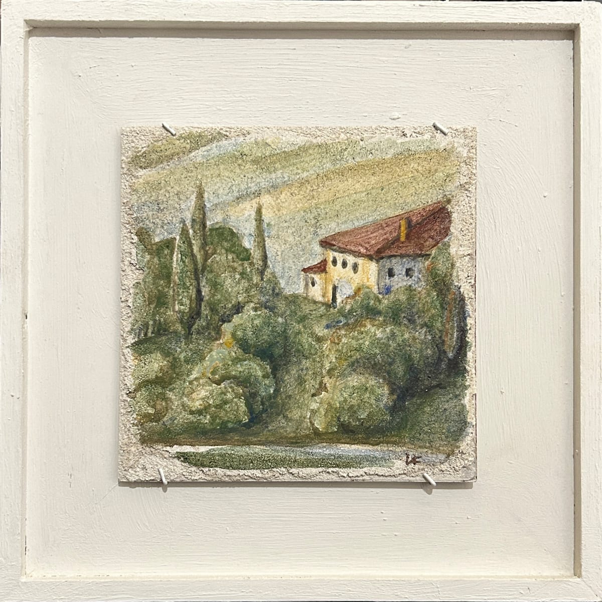 Tuscan Hillside Fresco – study on sand intonaco for Canaan Builders Fresco by iLia Fresco 