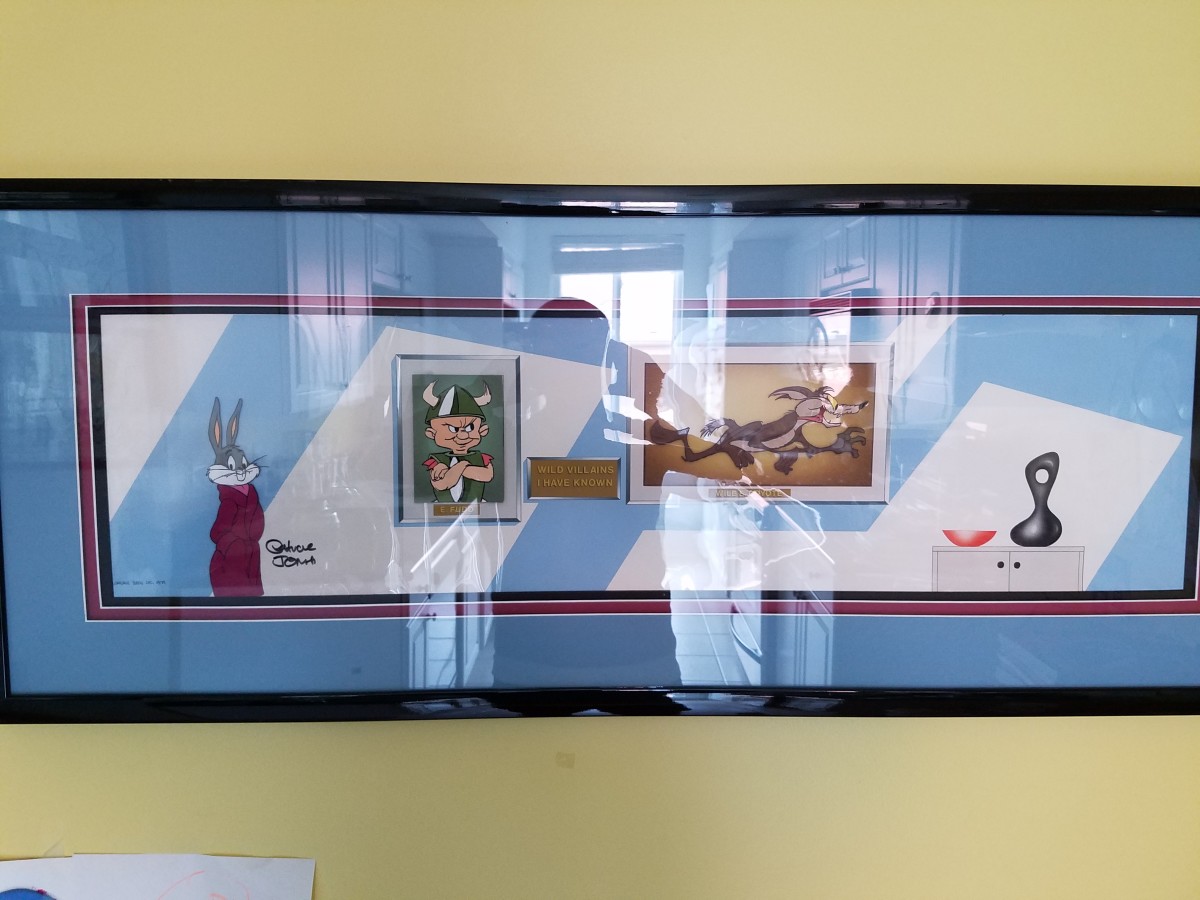 Bugs Bunny/Road Runner Movie - multi-cel setup w pan background by Warner Bros. Animation 