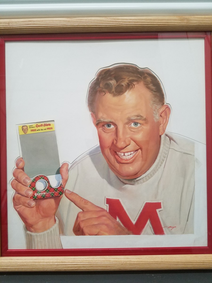 Andy Devine Scotch Tape ad - original painting by Mayo Olmstead 