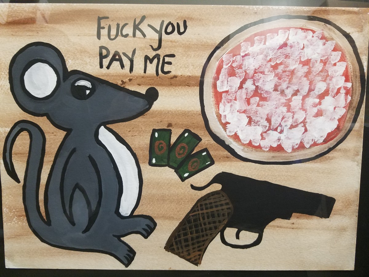 FU, Pay Me - original painting by Henry Hill (subject of Goodfellas) by Henry Hill 