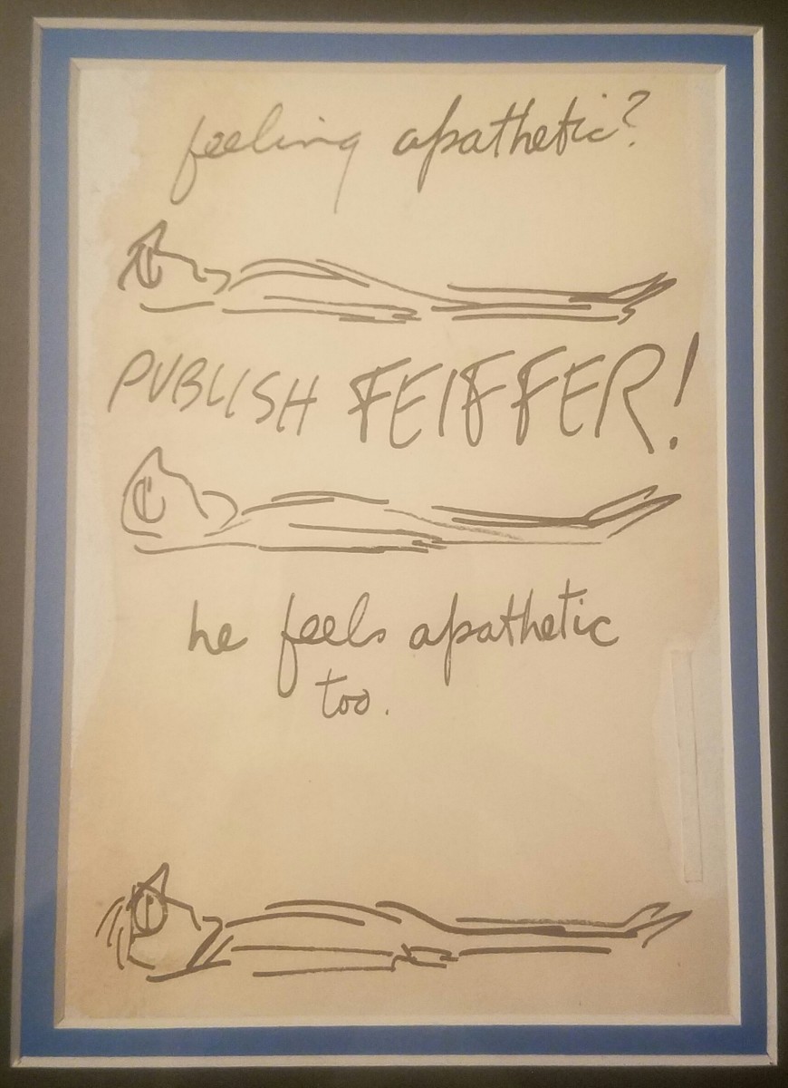 Trade Ad illustration by Jules Feiffer 