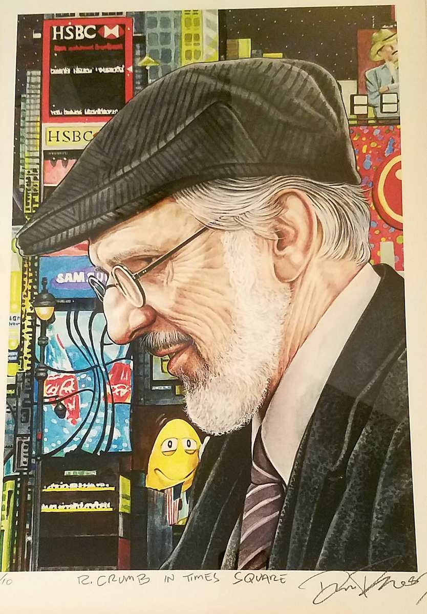 R. Crumb s&n litho by Drew Friedman, Image 1.