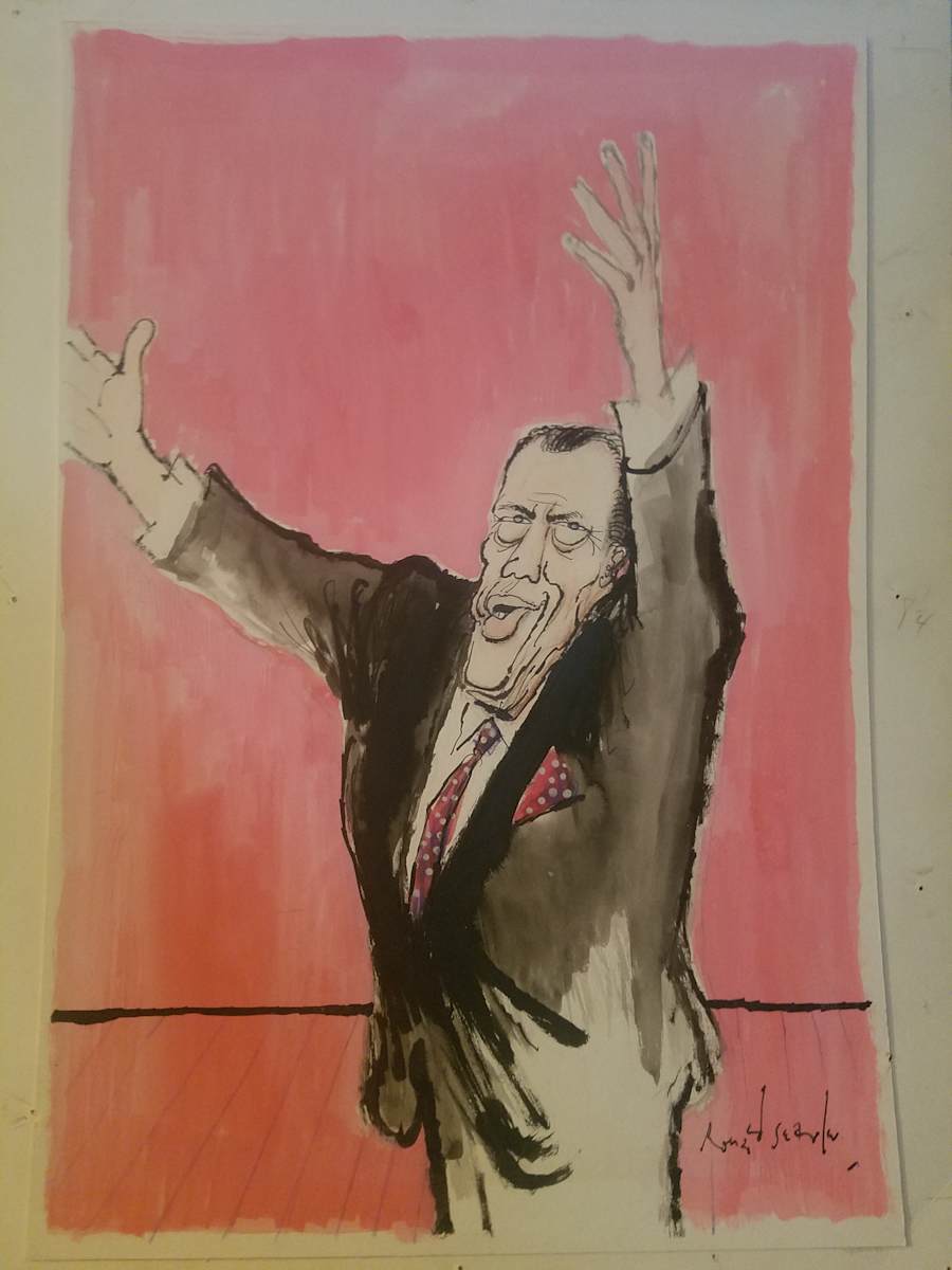 Ed Sullivan - TV Guide Cover by Ronald Searle, Image 1.