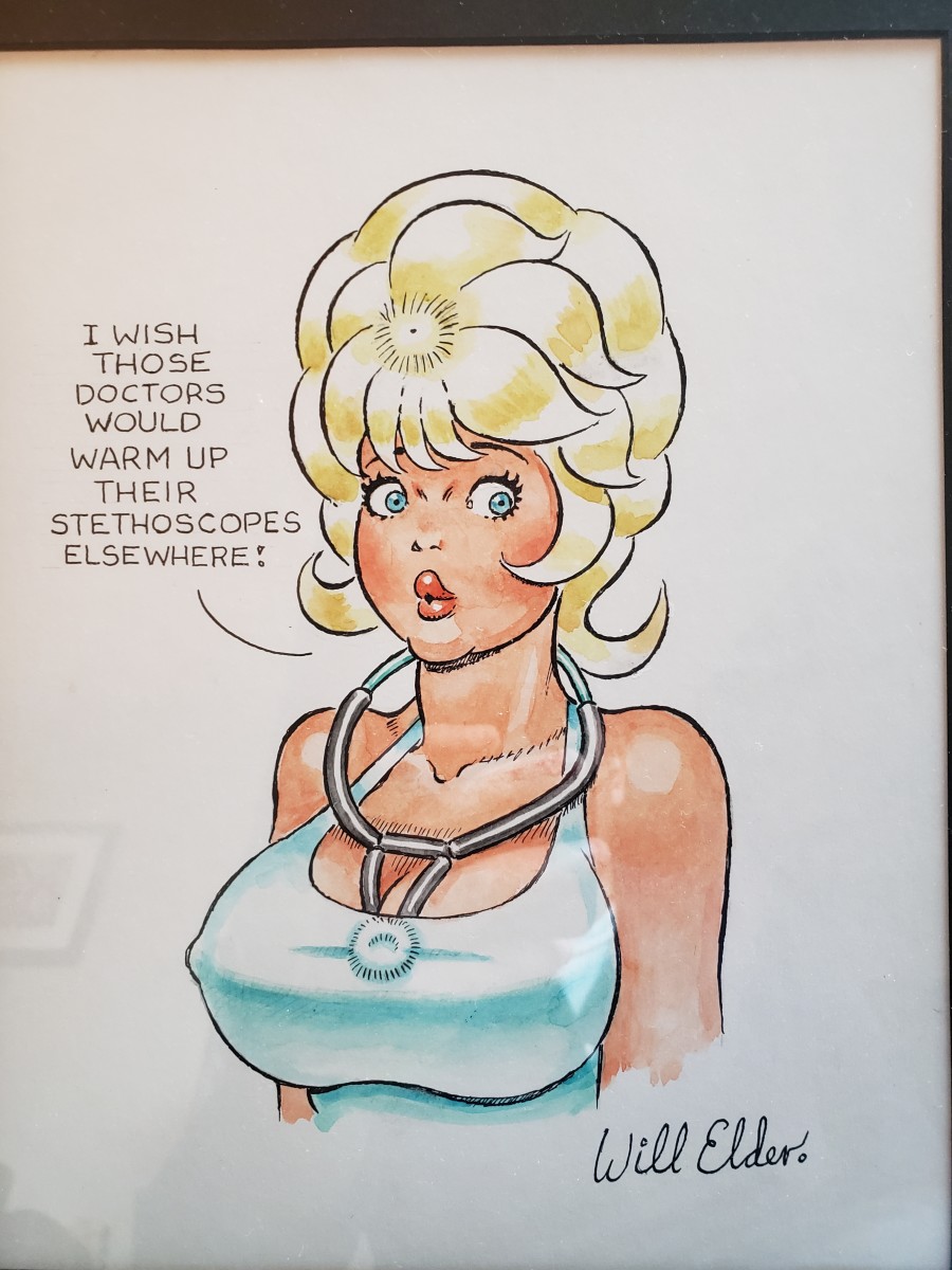 "I wish those doctors would warm their stethoscopes elsewhere!" by Will Elder 