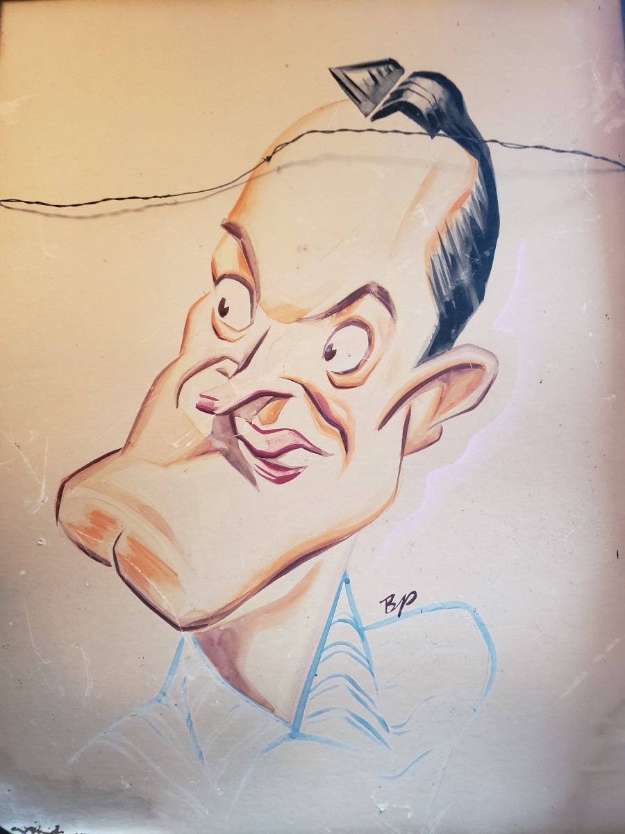 Bob Hope Prelim drawing by Sam Berman 