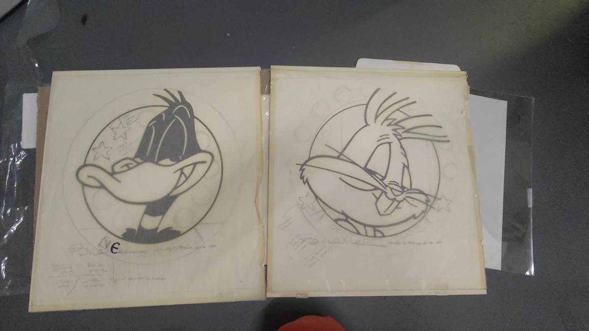 Bugs Bunny and Daffy Duck logo artwork 1991 by Brenda White 
