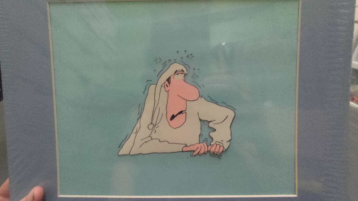 Sleepy Man comercial animation cel 