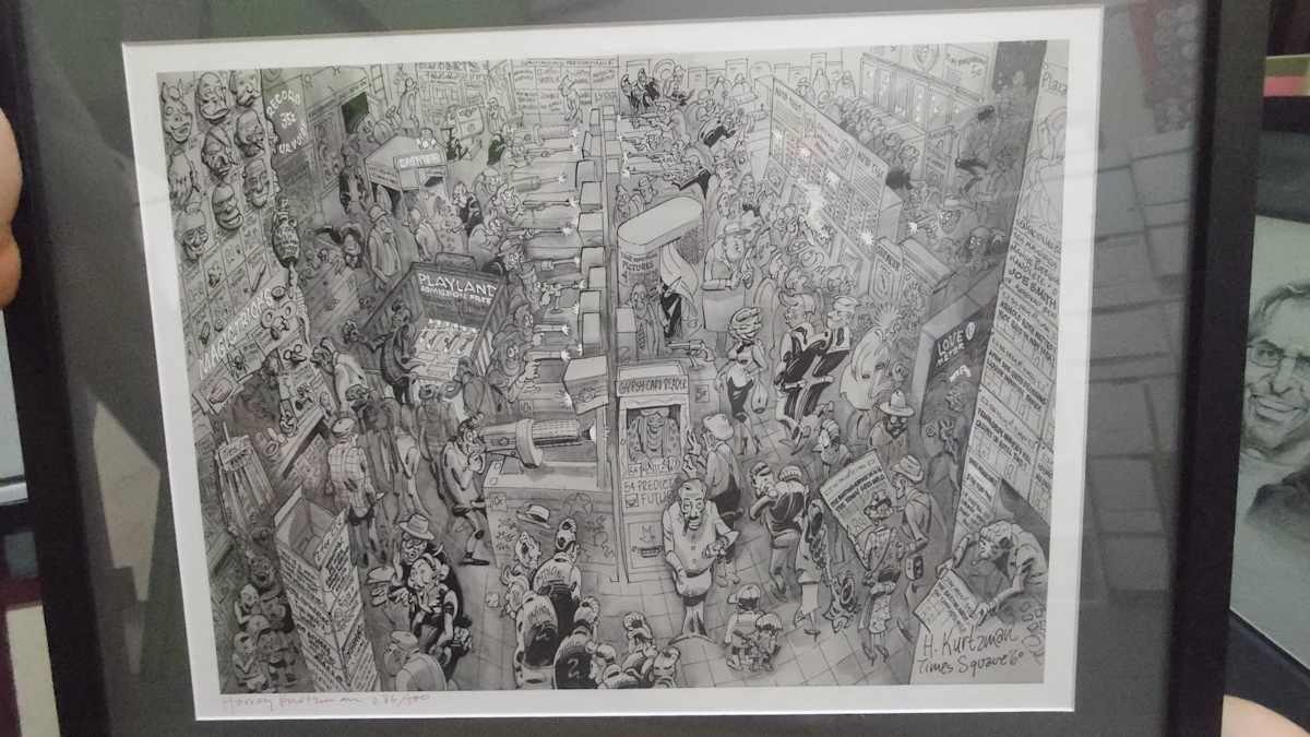 Times Square '60 print by Harvey Kurtzman 