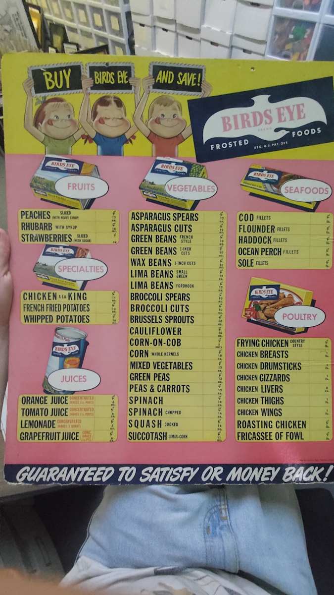 Birds Eye Frosted Foods - frozen food advertisement 