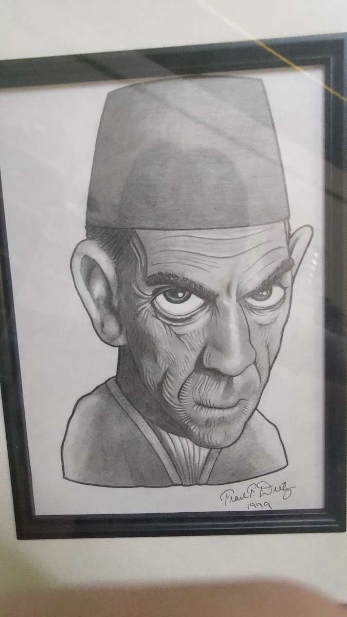 Boris Karloff Mummy caricature by Unknown 