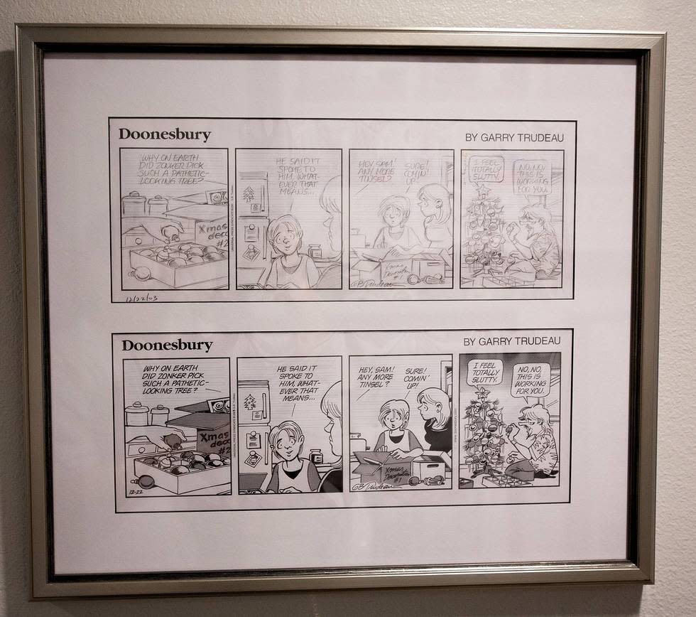 Doonesbury daily strip - separate pencils & inks by Garry Trudeau 