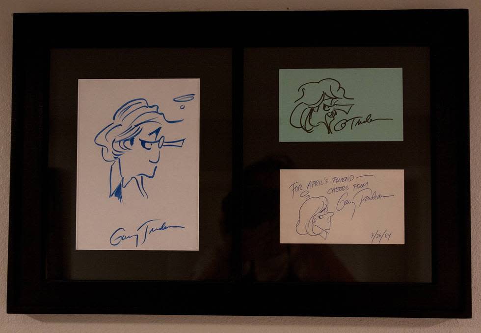 Zonker, Mike, and Joanie sketches by Garry Trudeau 