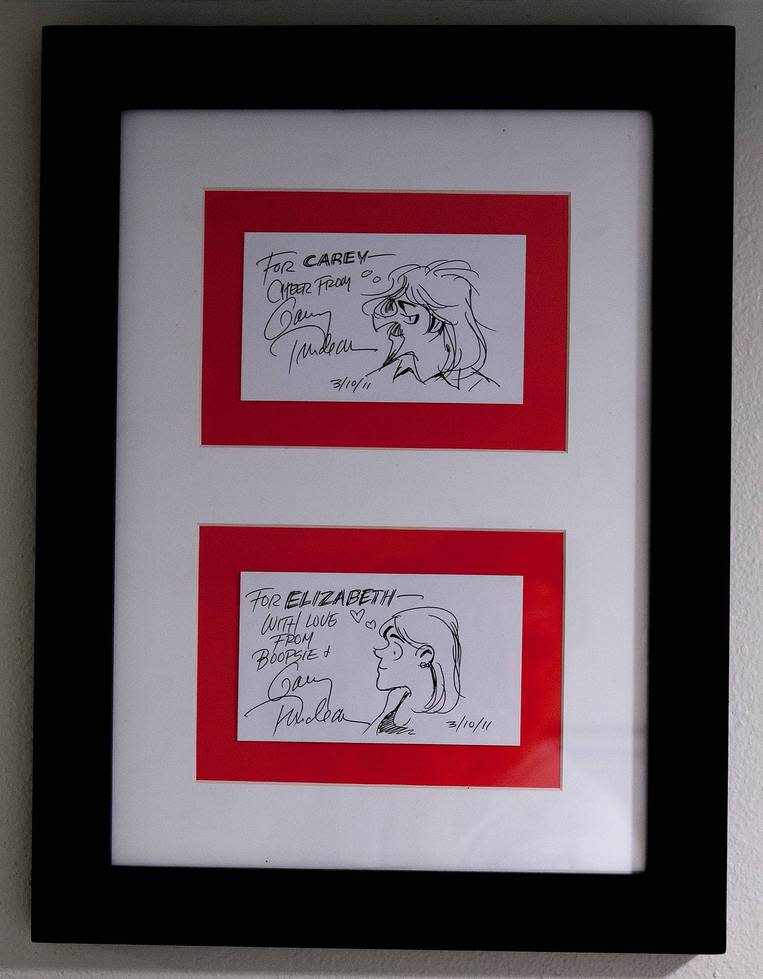Zonker & Boopsie sketches by Garry Trudeau 