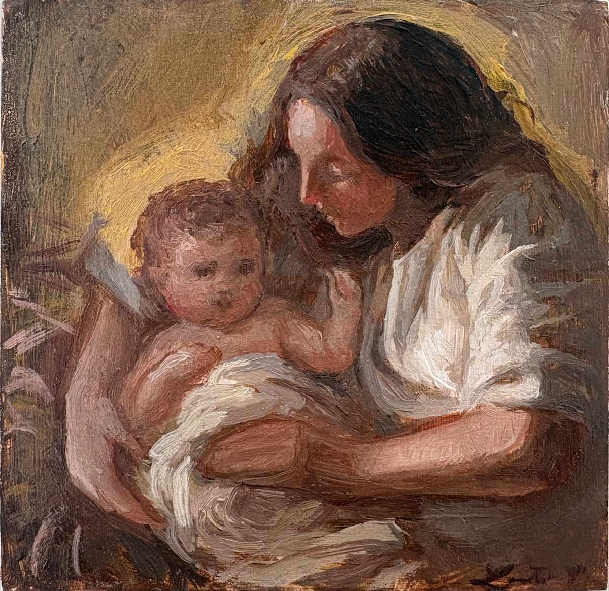 Mary and Baby Jesus (Ornament) by Lovetta Reyes-Cairo 