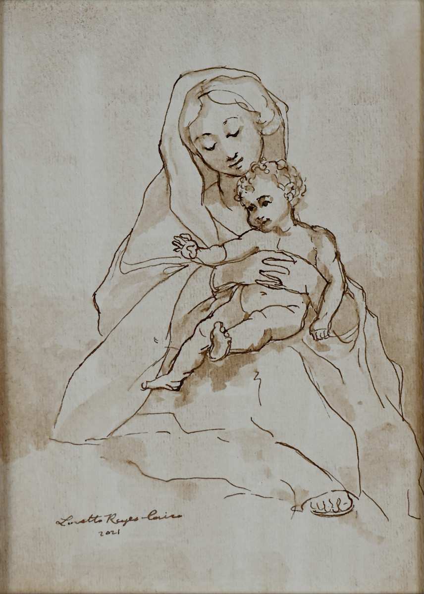 Mary and Young Jesus by Lovetta Reyes-Cairo 