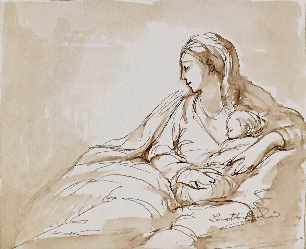 Mother and Baby Resting Together by Lovetta Reyes-Cairo 