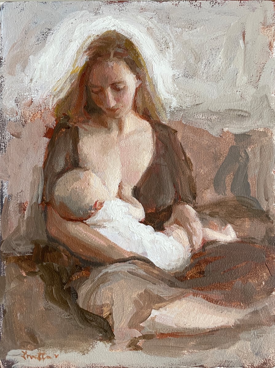 Nursing Mother in Umber by Lovetta Reyes-Cairo 