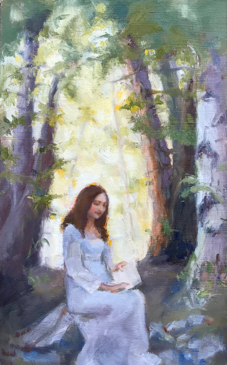 Reading in the Woods by Lovetta Reyes-Cairo 