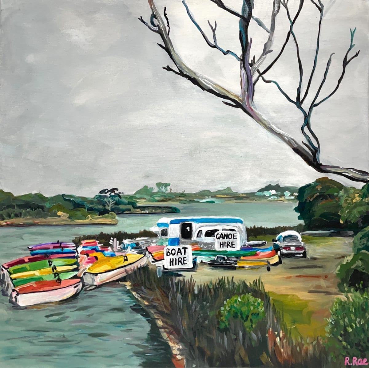 Boat Hire - Anglesea River by Rachel Rae 