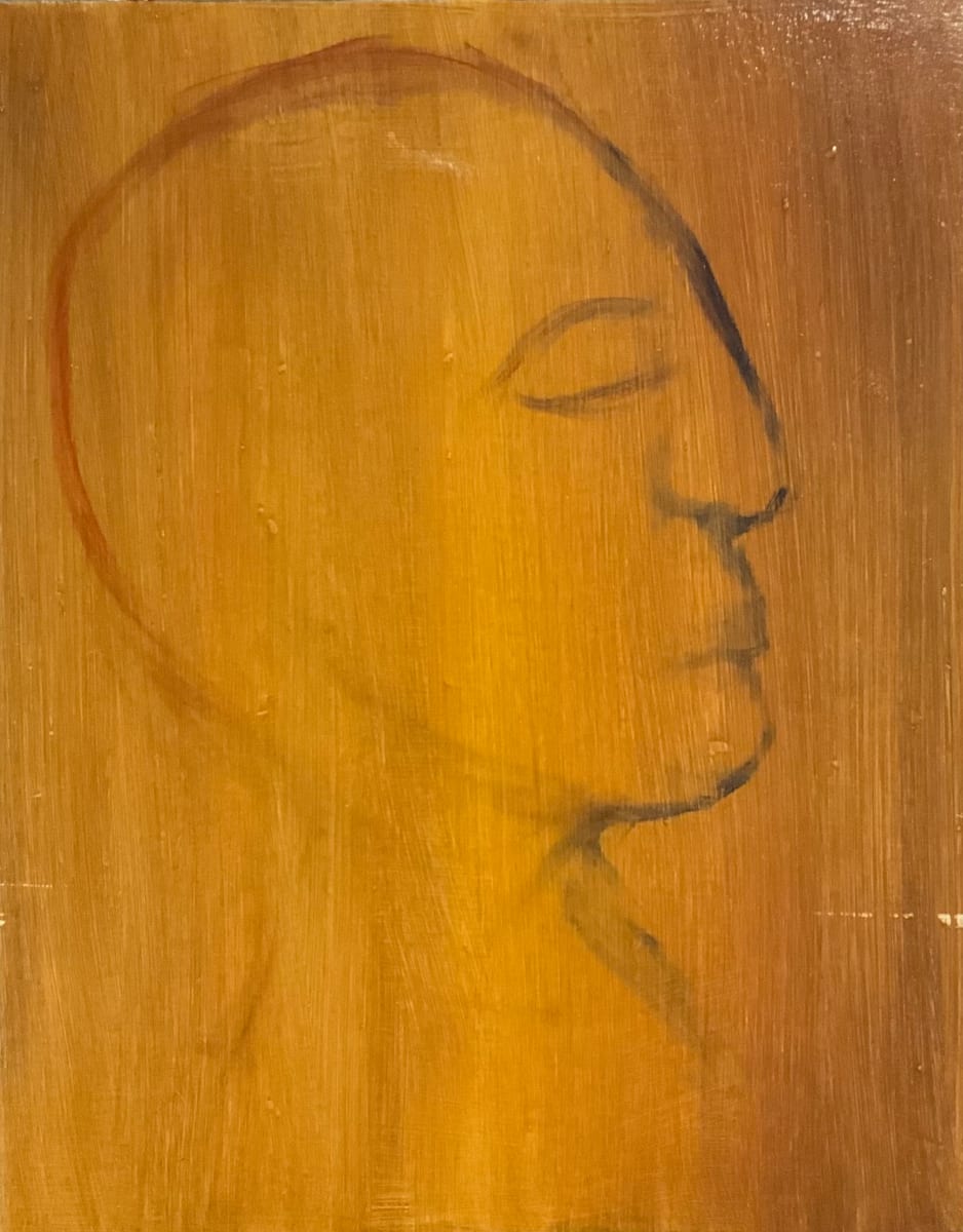 Meditative by Henk Jonker  Image: Simple form, meditation -oil