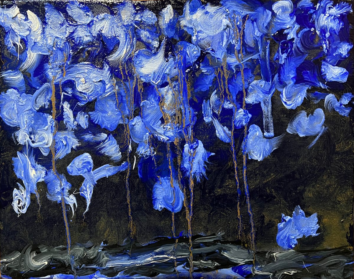 Iris in Blue by Henk Jonker  Image: Oil