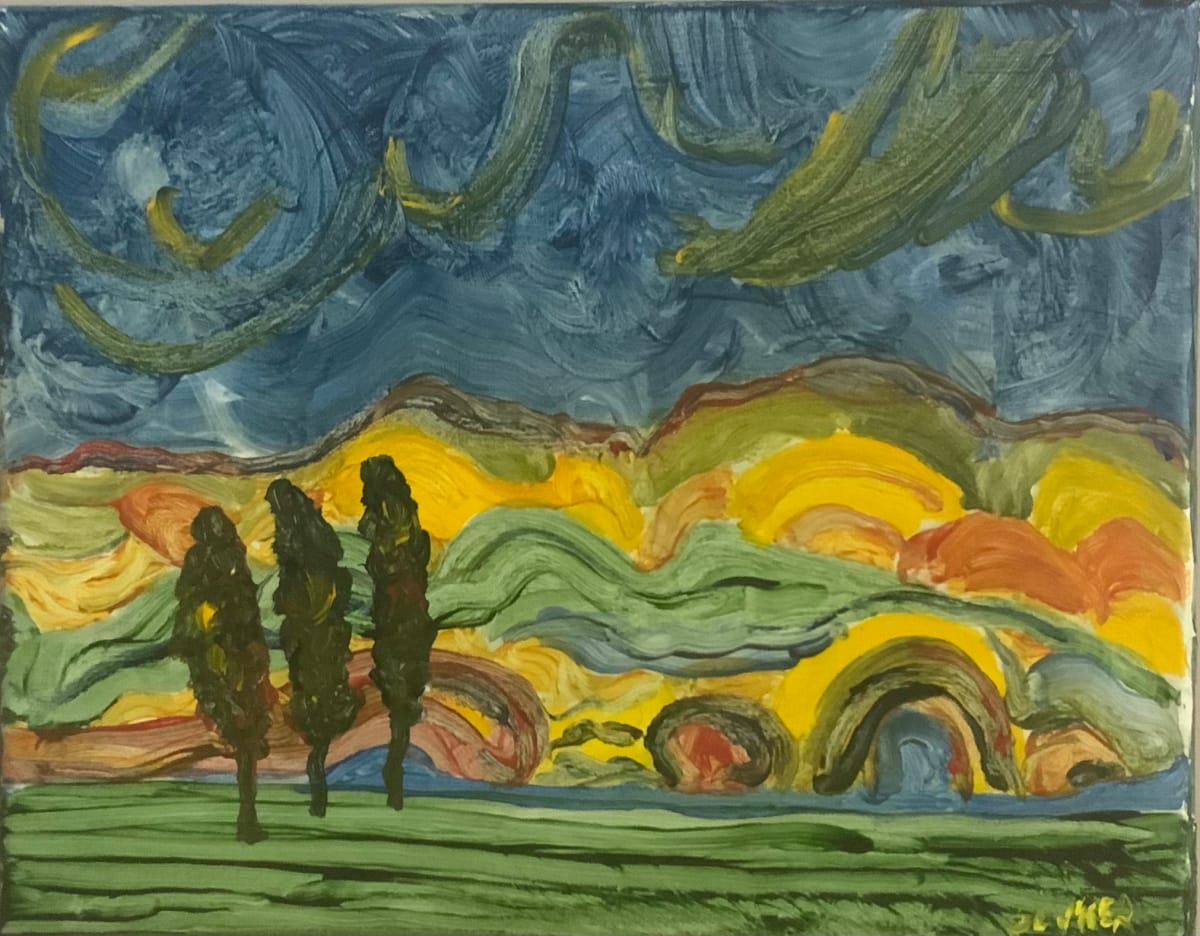 Sunset in the Hills by Henk Jonker 