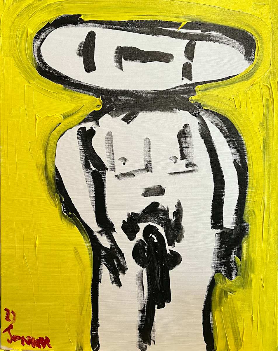Man Standing in Yellow by Henk Jonker, Image 1.