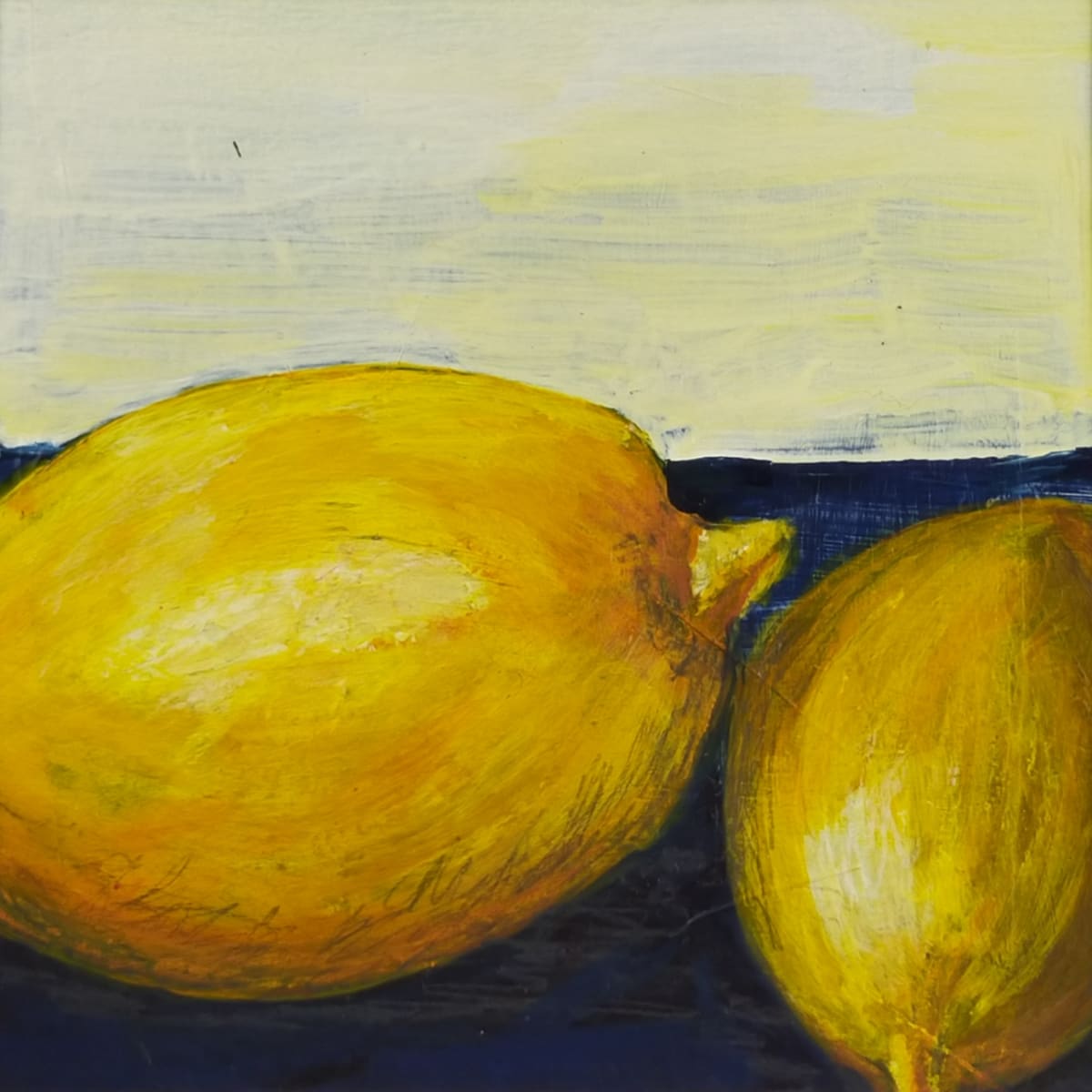 Yellow Lemons by Lisa Scranney Palmer  Image: Perfect for to brighten a wall in a kitchen!