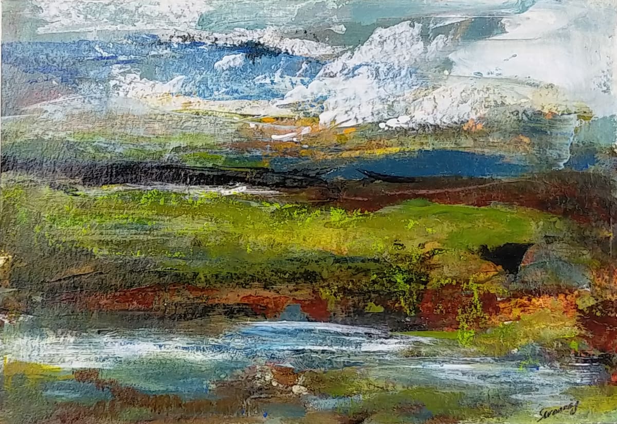 Quattro I by Lisa Scranney Palmer  Image: An energetic and unrefined landscape.  Can be bought on its own or with II, III or IV or all together!