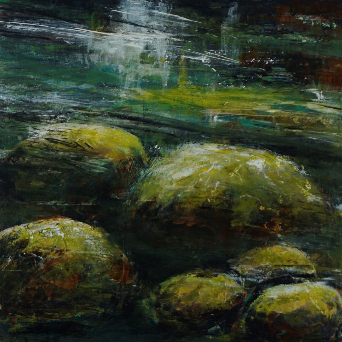 The Light Under by Lisa Scranney Palmer  Image: Memories of a walk amongst native woodland, tumbling water over rocks and reflective pools.