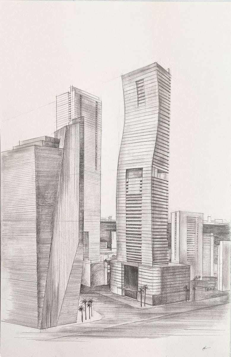 Echo Brickell/PMG by Elena Kochetkova  Image: Echo Brickell is a boutique residential high-rise in the heart of Miami's fastest-growing neighborhood, on the sought-after east side of Brickell Avenue. Designed by acclaimed architect Carlos Ott in collaboration with Yoo Studio, Echo Brickell offers only 180 exclusive residences, making it a truly iconic architectural gem. 
Architectural Sketch: Order for the PMG Property Markets Group Miami Office