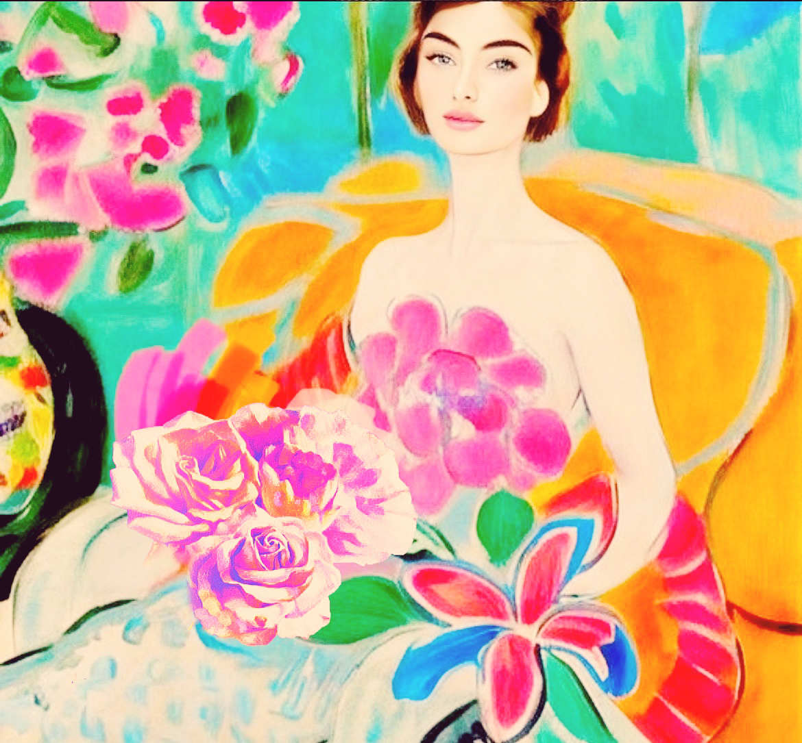 Fashion Illustration 16 by Karla Cohen  Image: Portrait of a woman with bold colors 