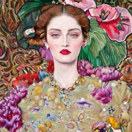 Art Nouveau Portrait Study by Karla Cohen 