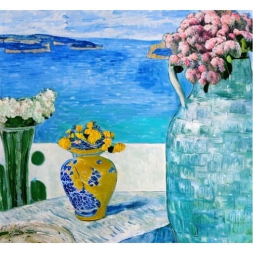 Mediterranean Seascape, Greece by Karla Cohen  Image: Seeking Serenity, Terrace View 