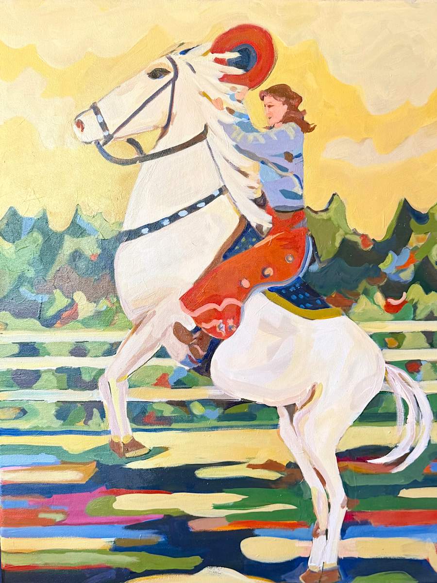 Breaking Trail by Ana Stapleton  Image:  All American Cowgirl Champion Mabel Strickland