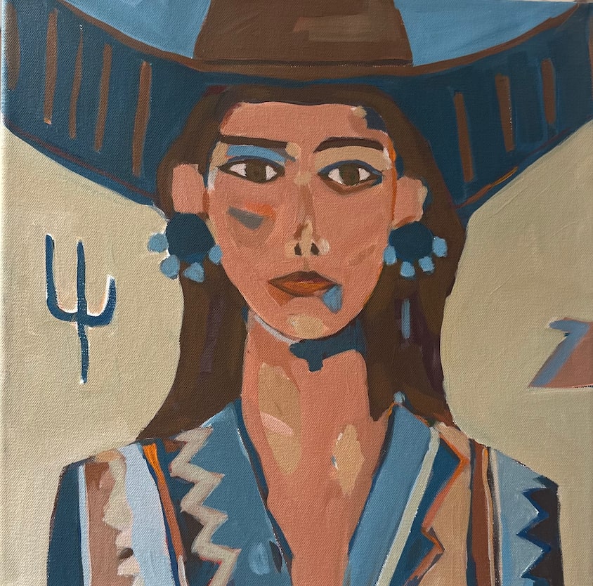 Vaquera Azul by Ana Stapleton  Image: Cowgirl in Blue