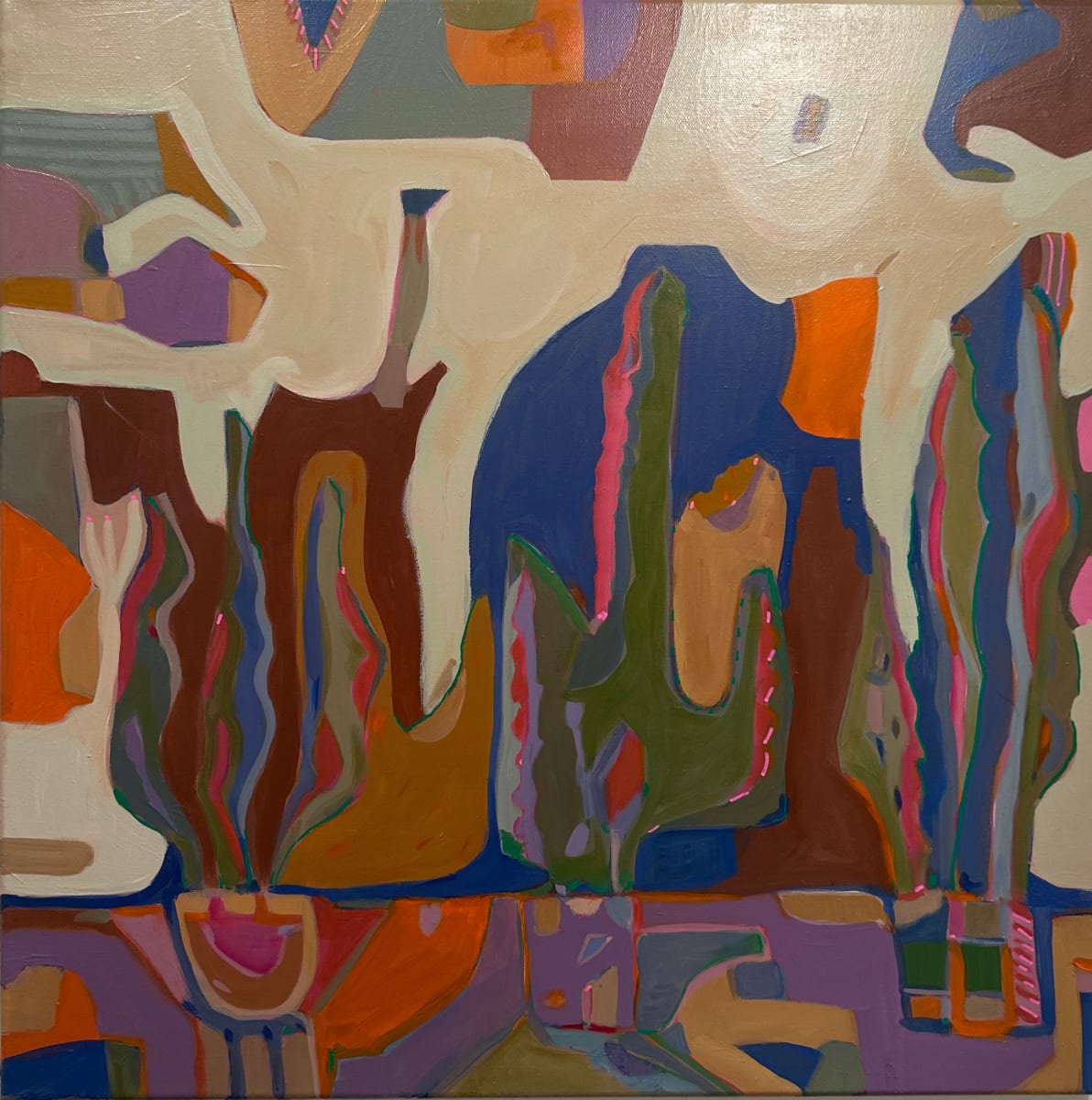 Agave at Sunset by Ana Stapleton  Image: I grew up in a home with picture windows overlooking the Rio Grande, and Mexico beyond it. The giant agaves that lined the stone wall outside became the landscape of my memories. We watched the sun set most nights, with no devices to distract us, listening to Mexican records from Los Panchos and Agustin Lara. The jagged outlines of those majestic plants etched themselves in my heart early on.