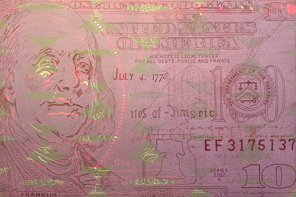 New Hundred Bill III, 2022 by Maricela Sanchez 