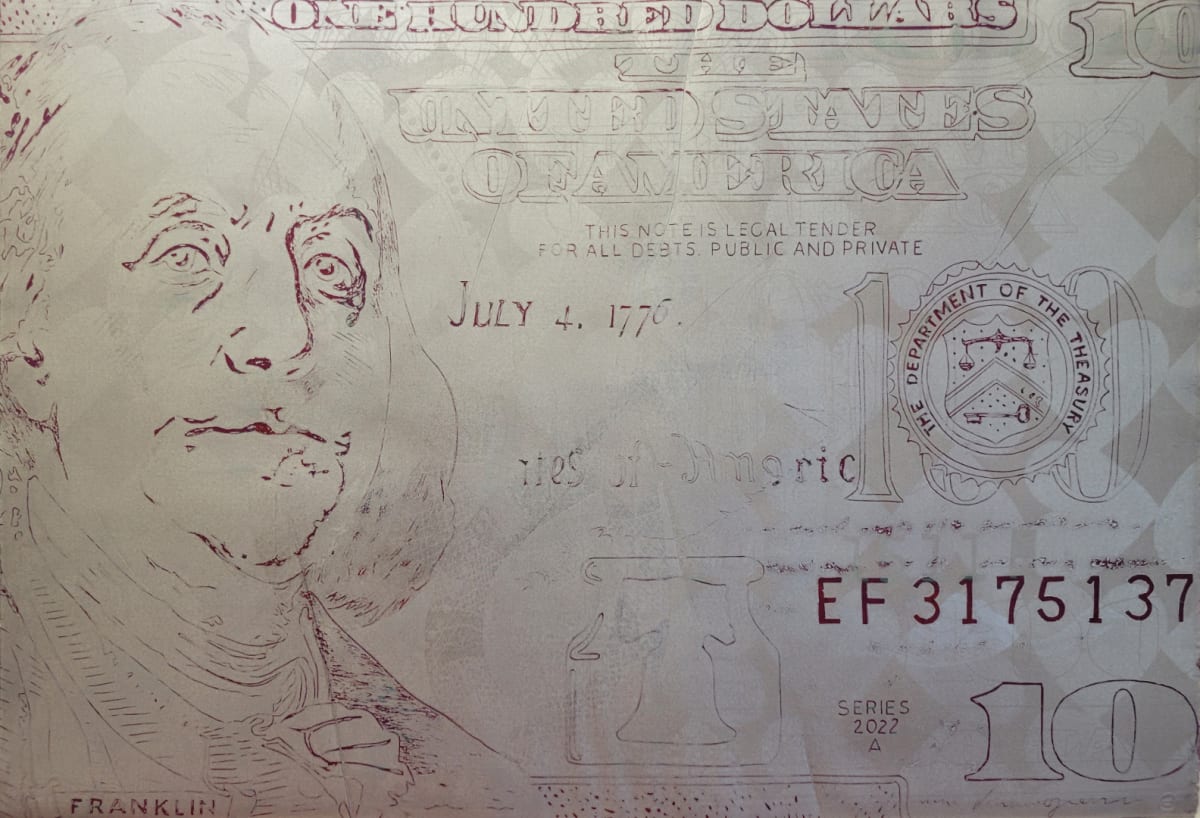 New Hundred Bill II, 2022 by Maricela Sanchez 