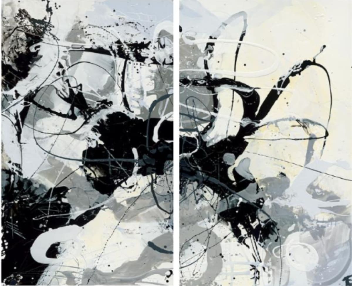 Poetry in Motion 1&2 Diptych by Lea Ellermeier 