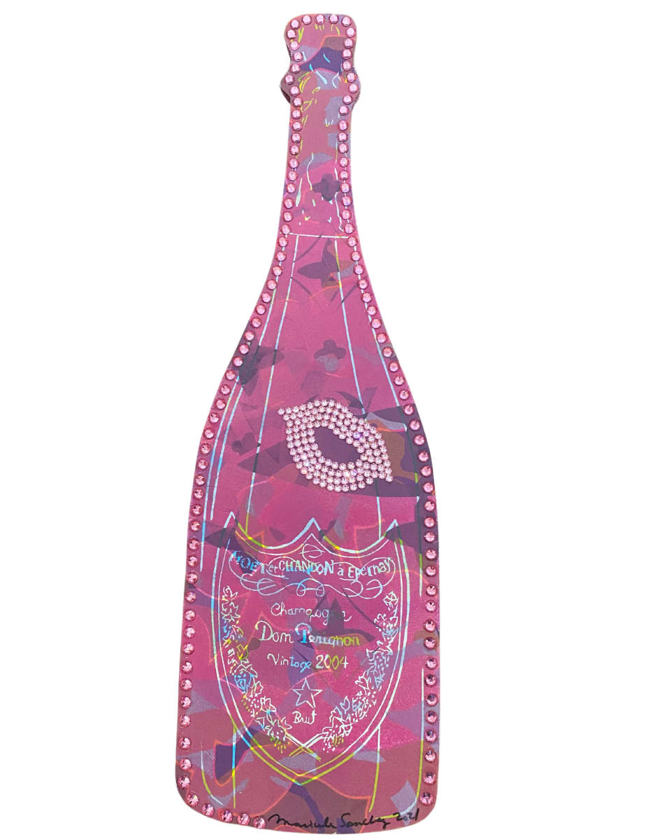 Bottles - Dom Perignon Pink Champagne by Maricela Sanchez 