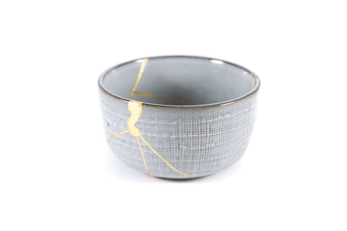 Grey Kintsugi Cup by Sam Love 
