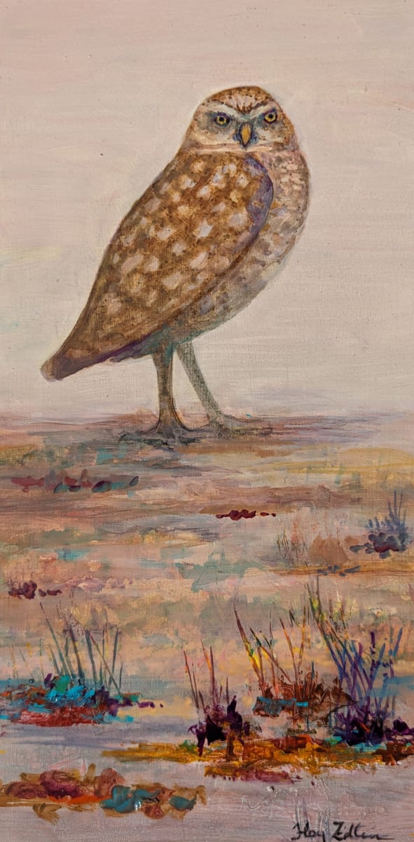 Burrowing Owl Alone by Floy Zittin 