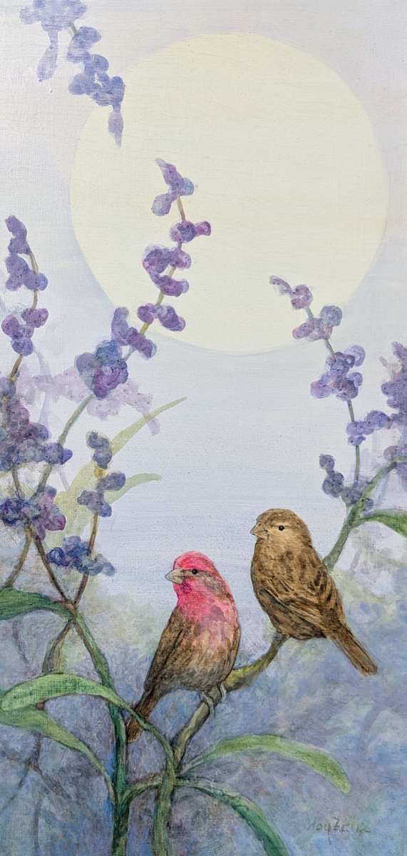 Finches and Sage by Floy Zittin 