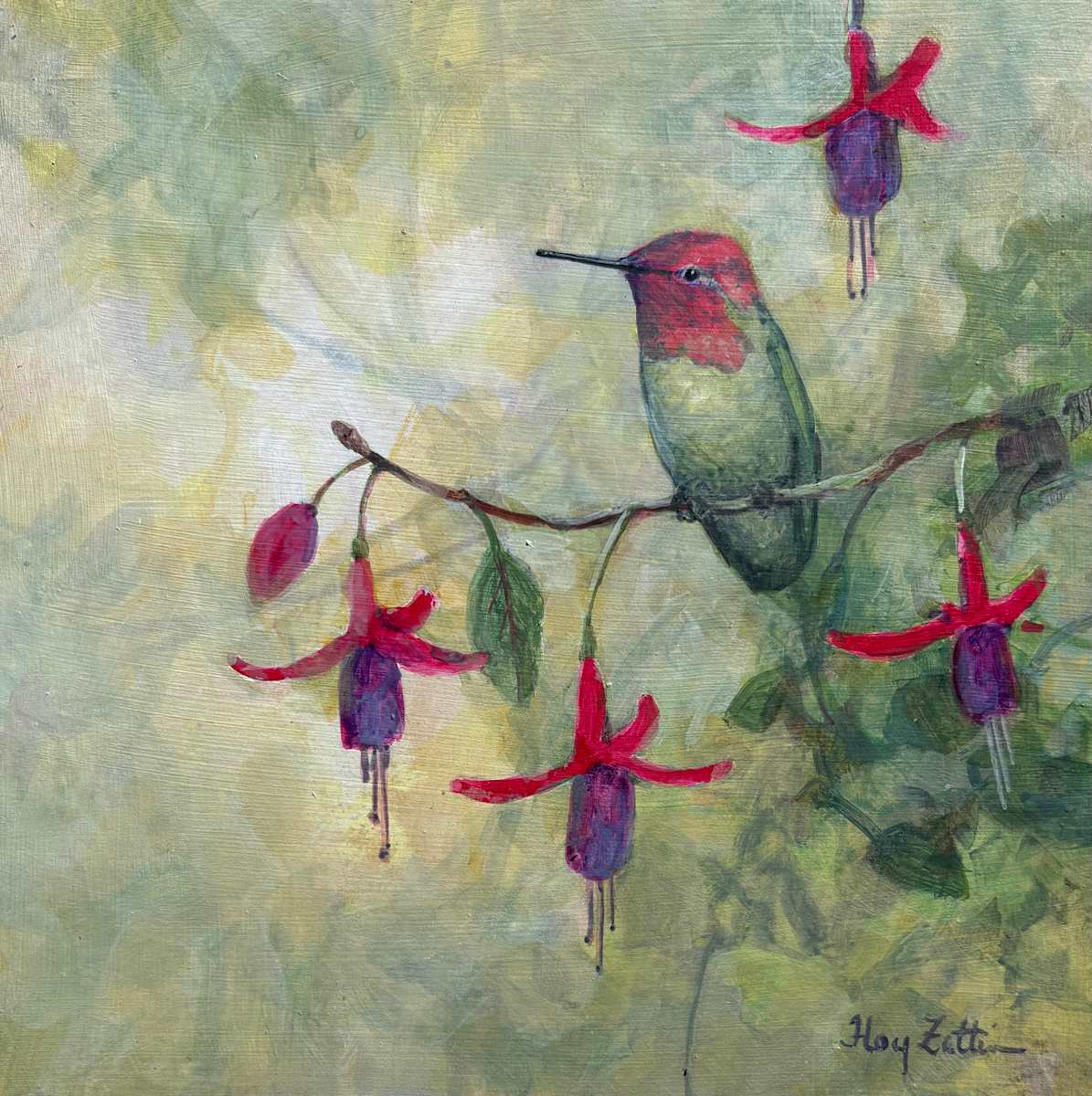 Hummingbird Perched by Floy Zittin, Image 1.