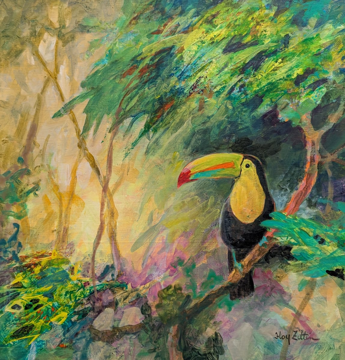 Playful Toucan by Floy Zittin 