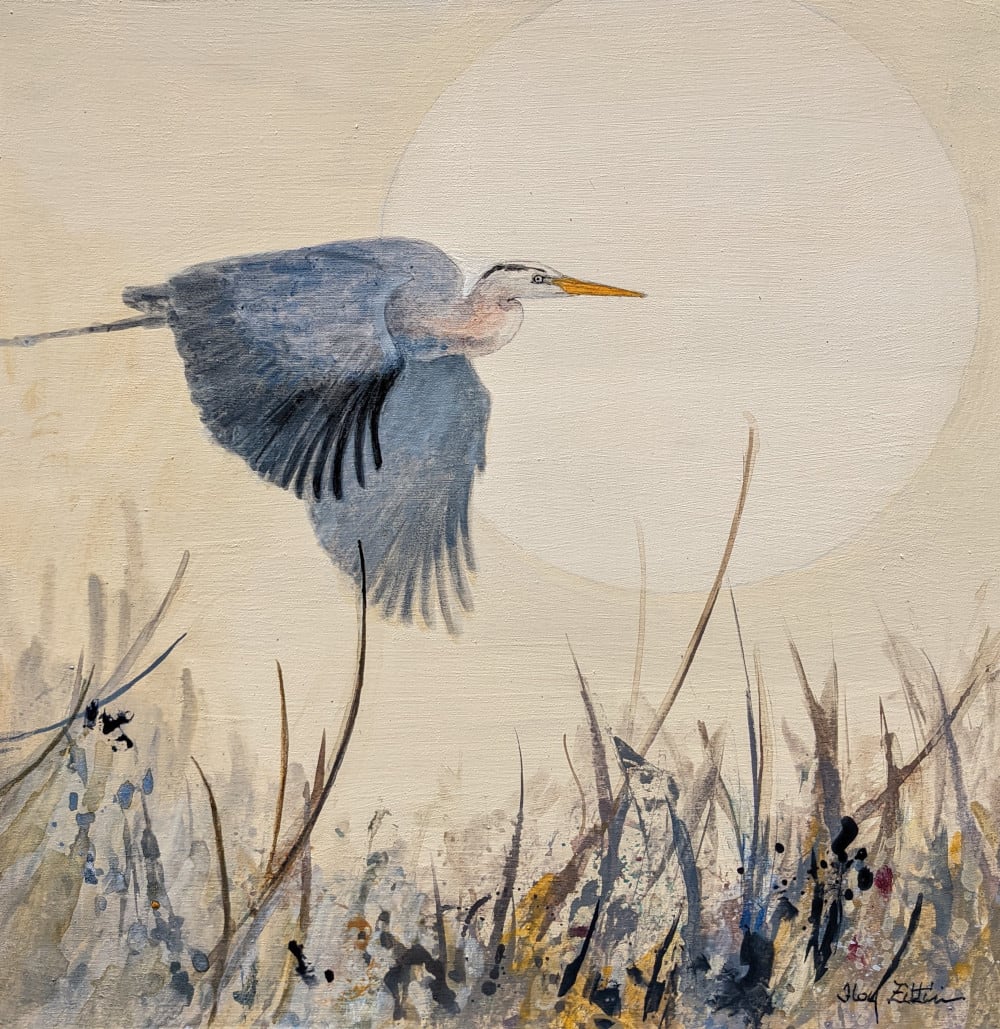 Soaring Heron by Floy Zittin 