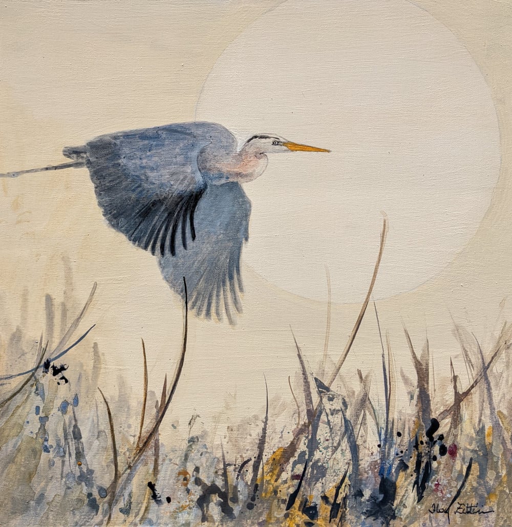 Soaring Heron by Floy Zittin, Image 1.